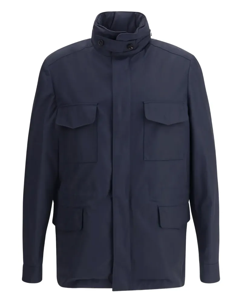 Loro Piana Jacke mit Klappentaschen - Blau Blau