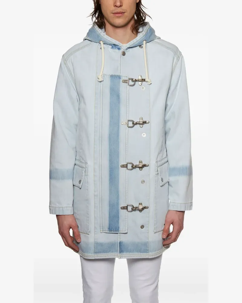 Maison Margiela hooded clasp denim coat - Blau Blau