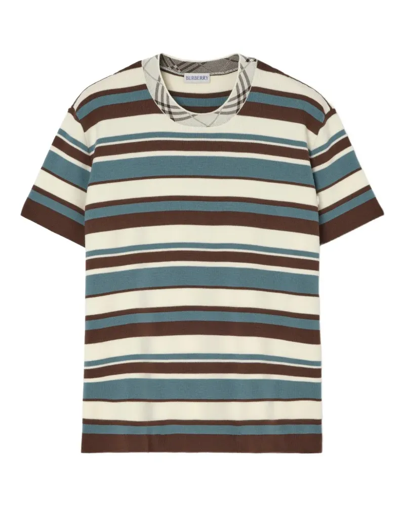 Burberry T-Shirt mit Karomuster - Nude Nude