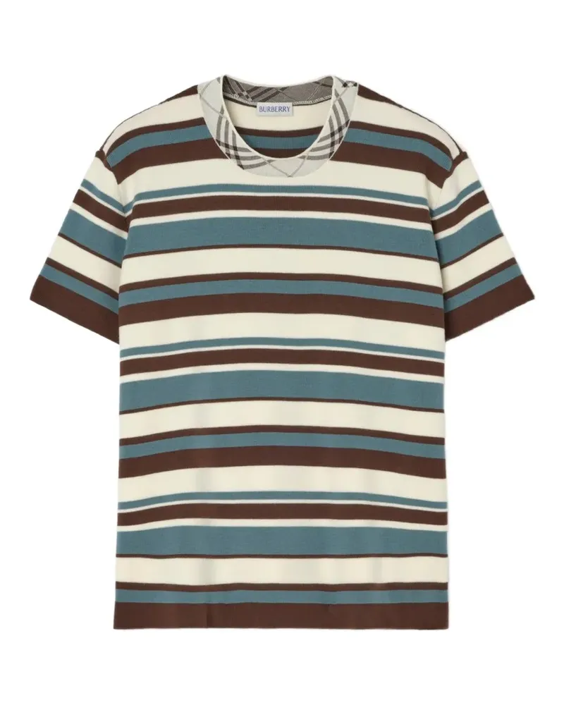 Burberry T-Shirt mit Karomuster - Nude Nude
