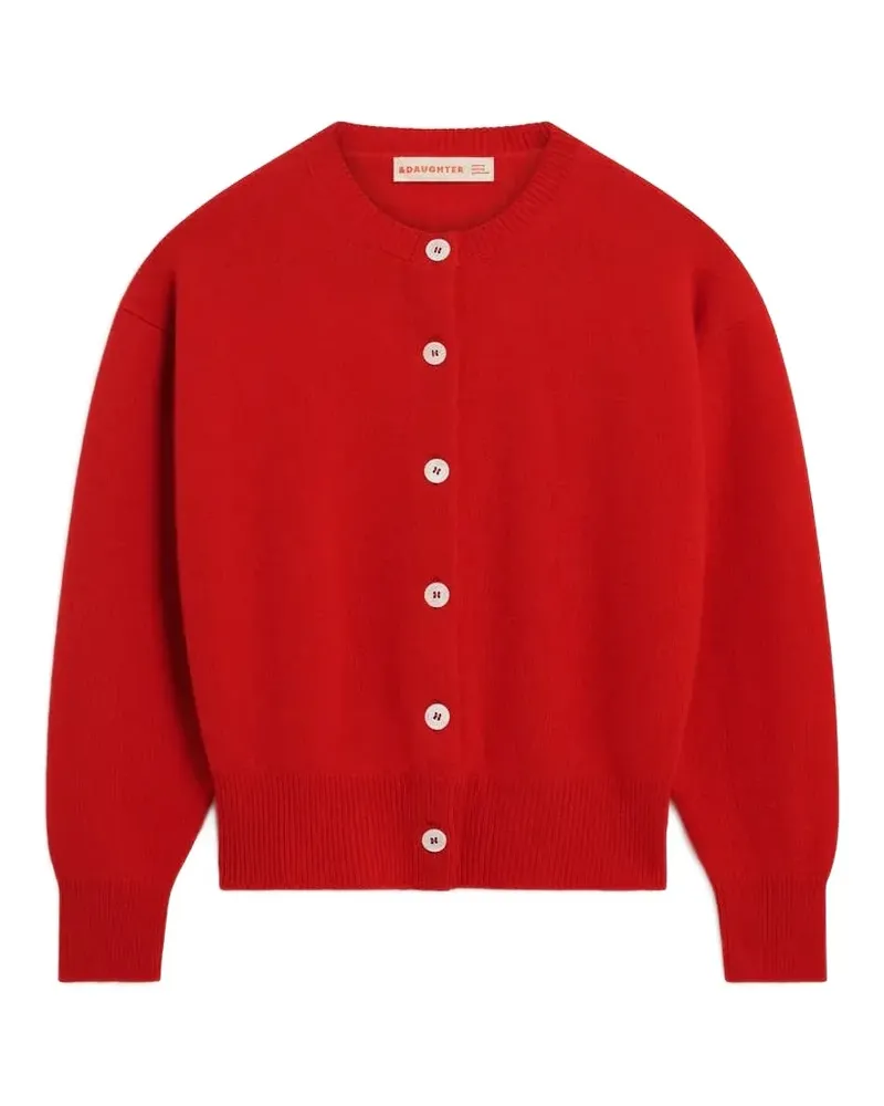 &Daughter Ada Cardigan mit rundem Ausschnitt - Rot Rot