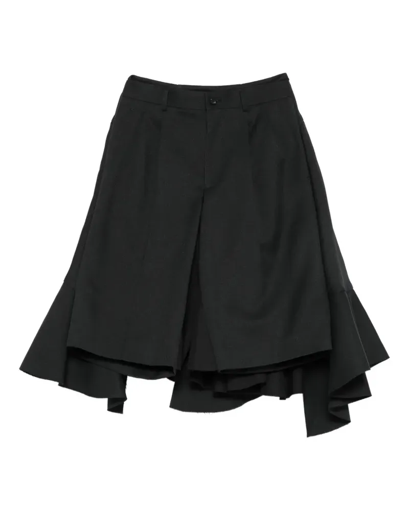 Comme des Garçons ruffled-hem trousers - Schwarz Schwarz