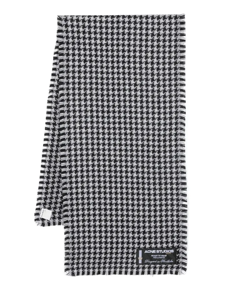 Acne Studios Schal mit Hahnentrittmuster - Weiß Weiß