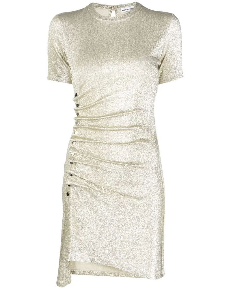 Paco Rabanne Asymmetrisches Minikleid - Gold Gold