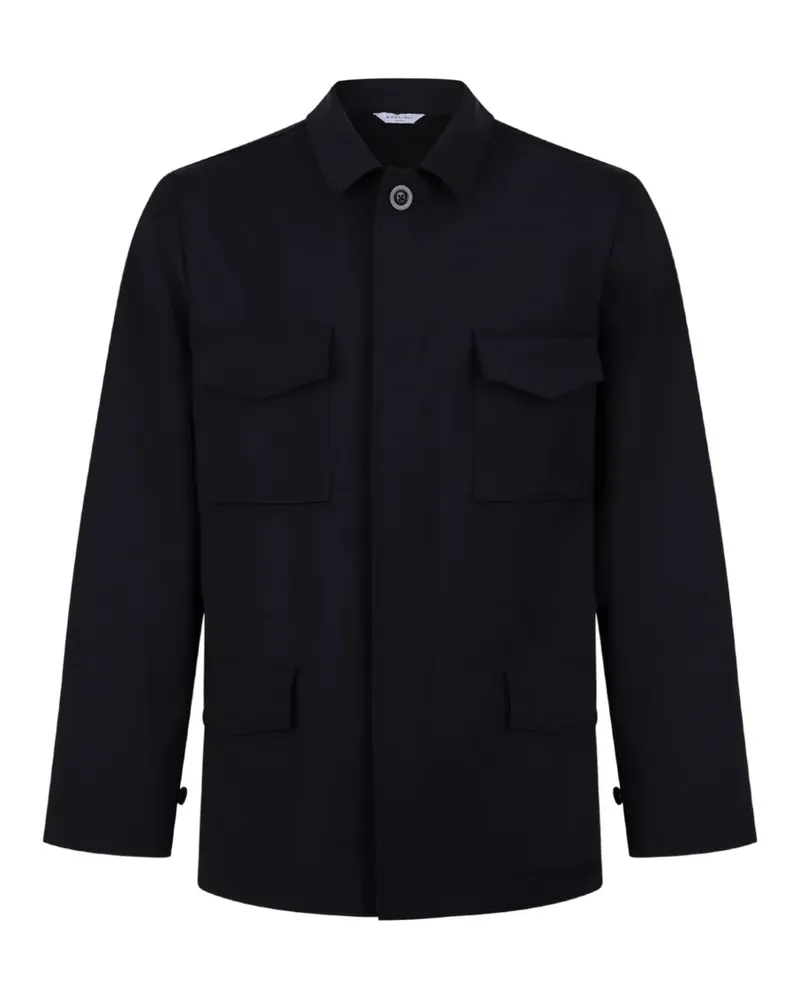 Boglioli Jacke mit Klappe - Blau Blau