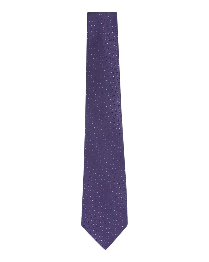 Ermenegildo Zegna geometric-print silk tie - Violett Violett