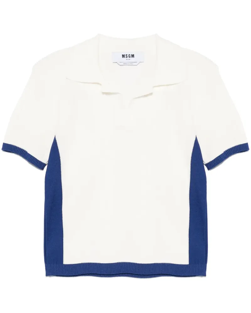 MSGM T-Shirt mit Kontrastdetails - Nude Nude