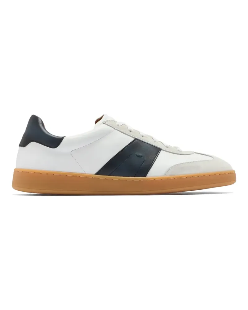 Magnanni panelled suede-trimmed sneakers - Weiß Weiß