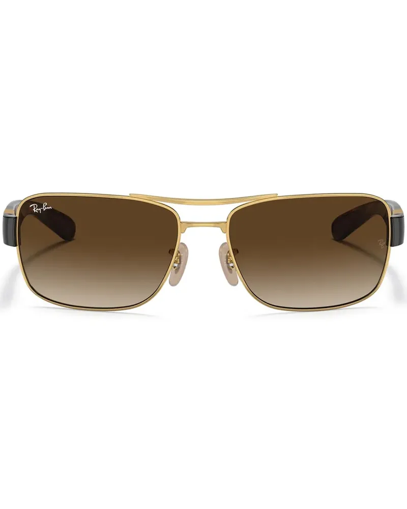 Ray Ban Sonnenbrille mit eckigem Gestell - Gold Gold