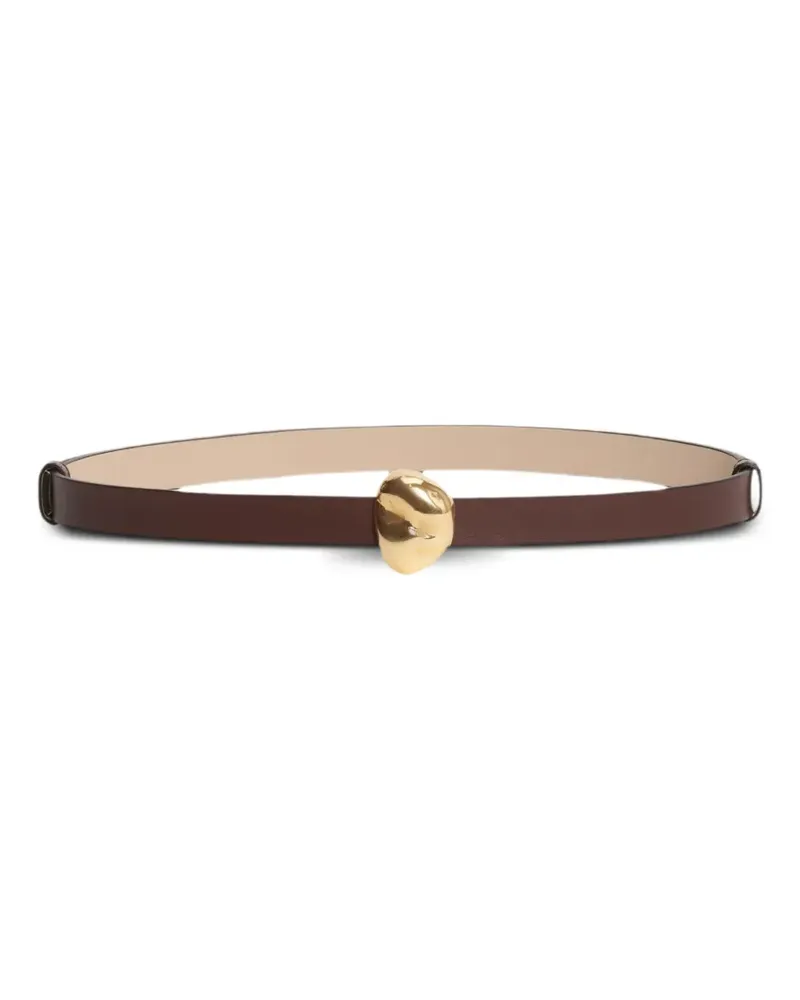 Fabiana Filippi medium buckle leather belt - Braun Braun
