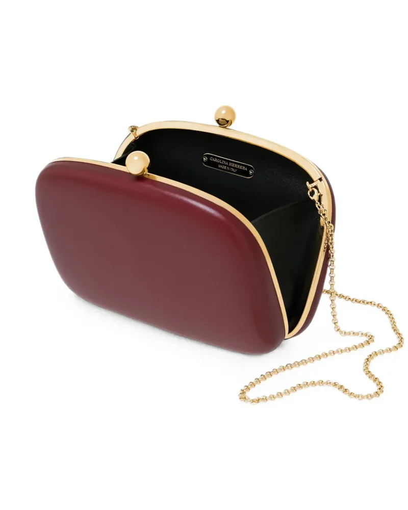 Carolina Herrera New York Vega leather clutch bag - Rot Rot