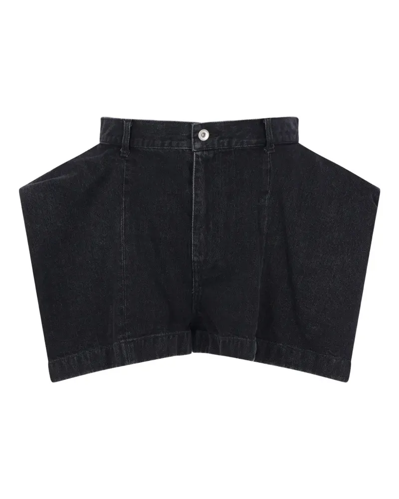 Sacai Klassische Jeans-Shorts - Schwarz Schwarz