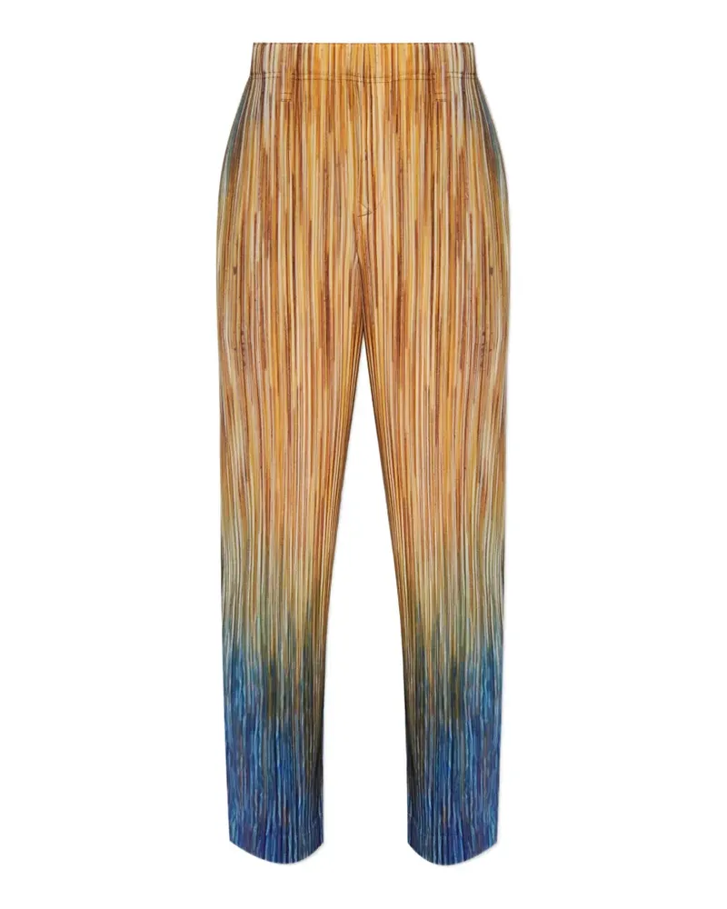 Issey Miyake Paint Brush Close-Up plissé elasticated trousers - Braun Braun