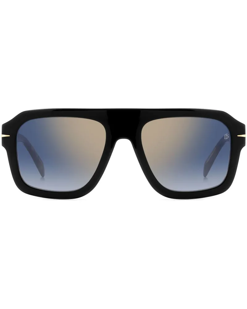 EYEWEAR by DAVID BECKHAM Sonnenbrille mit eckigem Gestell - Schwarz Schwarz