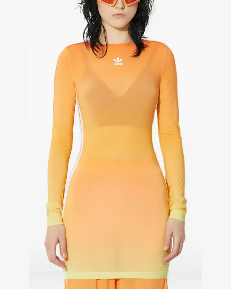 adidas Ombré-Kleid mit drei Streifen - Orange Orange
