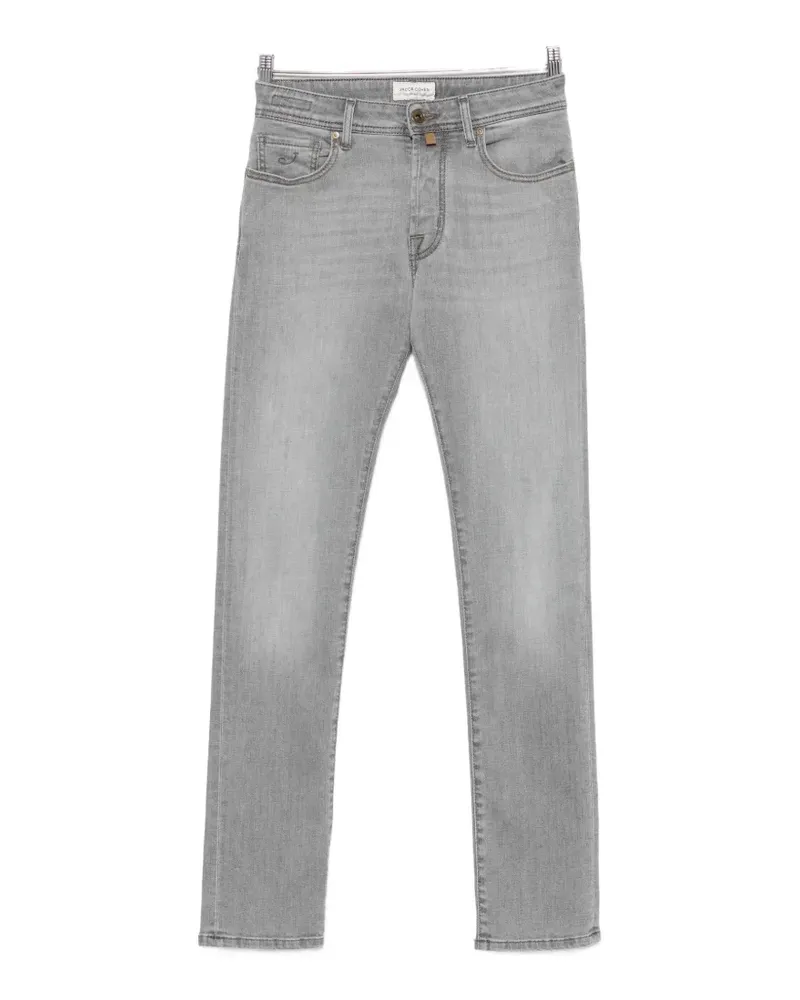 Jacob Cohën Bard logo-patch slim-fit jeans - Grau Grau