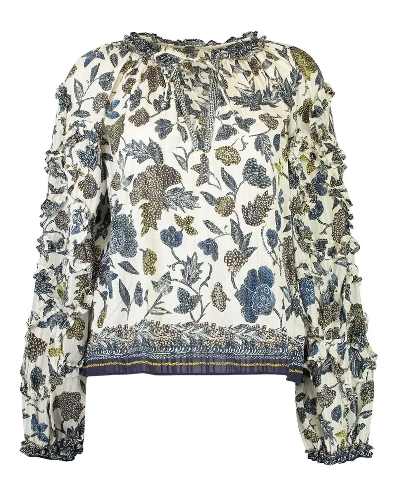 Ulla Johnson Azrou floral-print blouse - Nude Nude
