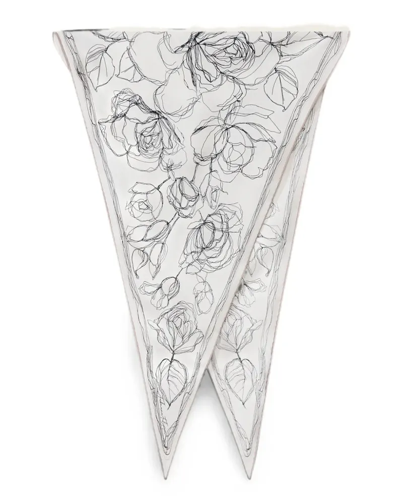 Fabiana Filippi floral-print silk scarf - Weiß Weiß