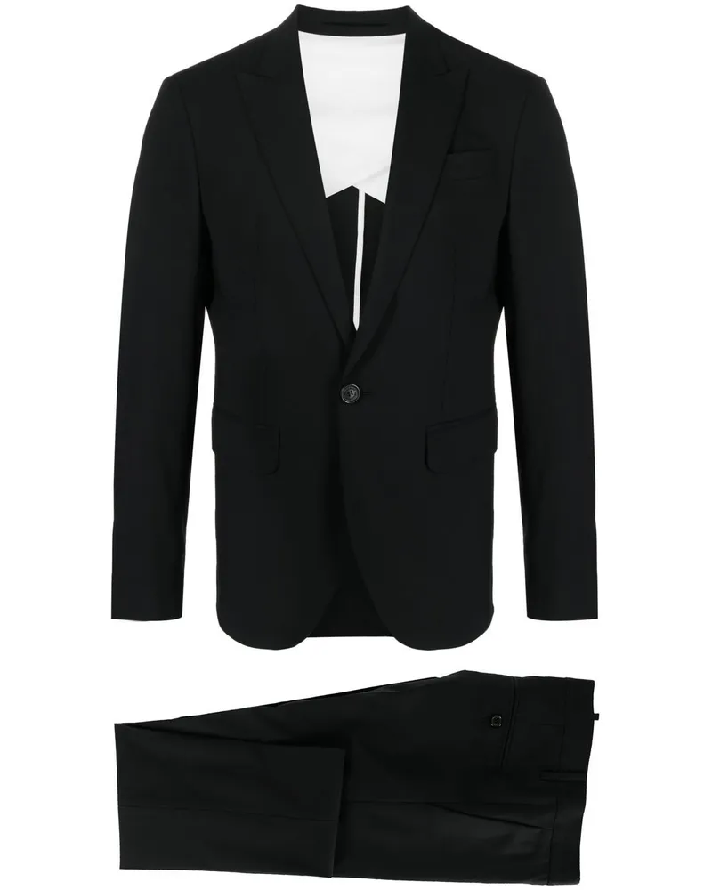 Dsquared2 Einreihiger Tokio Anzug - Schwarz Schwarz