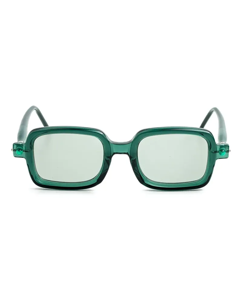 KUBORAUM P2 Sonnenbrille mit eckigem Gestell - Grün Grün