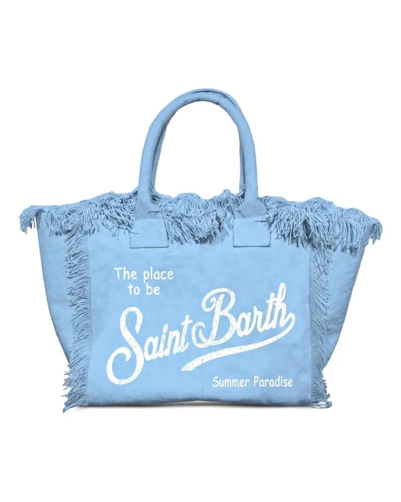 MC2 Saint Barth Vanity Tote Bag mit Fransen - Blau Blau