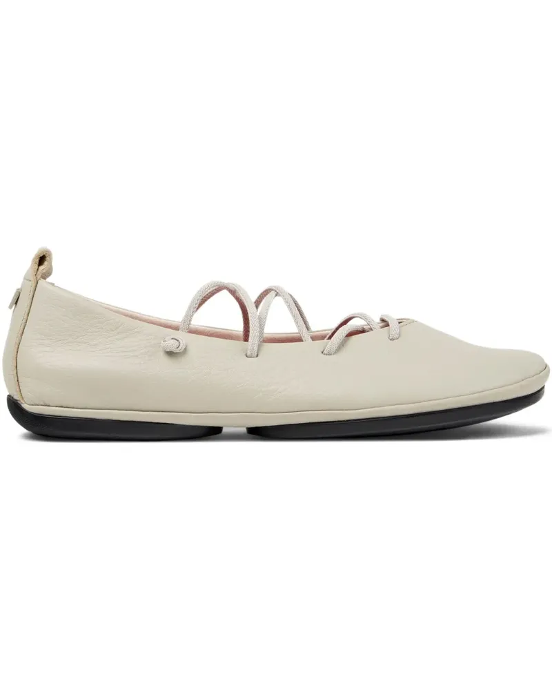 Camper Right Nina Ballerinas aus Leder - Nude Nude