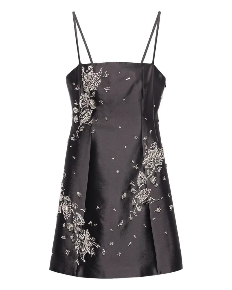 Prada Minikleid mit Kristallen - Grau Grau
