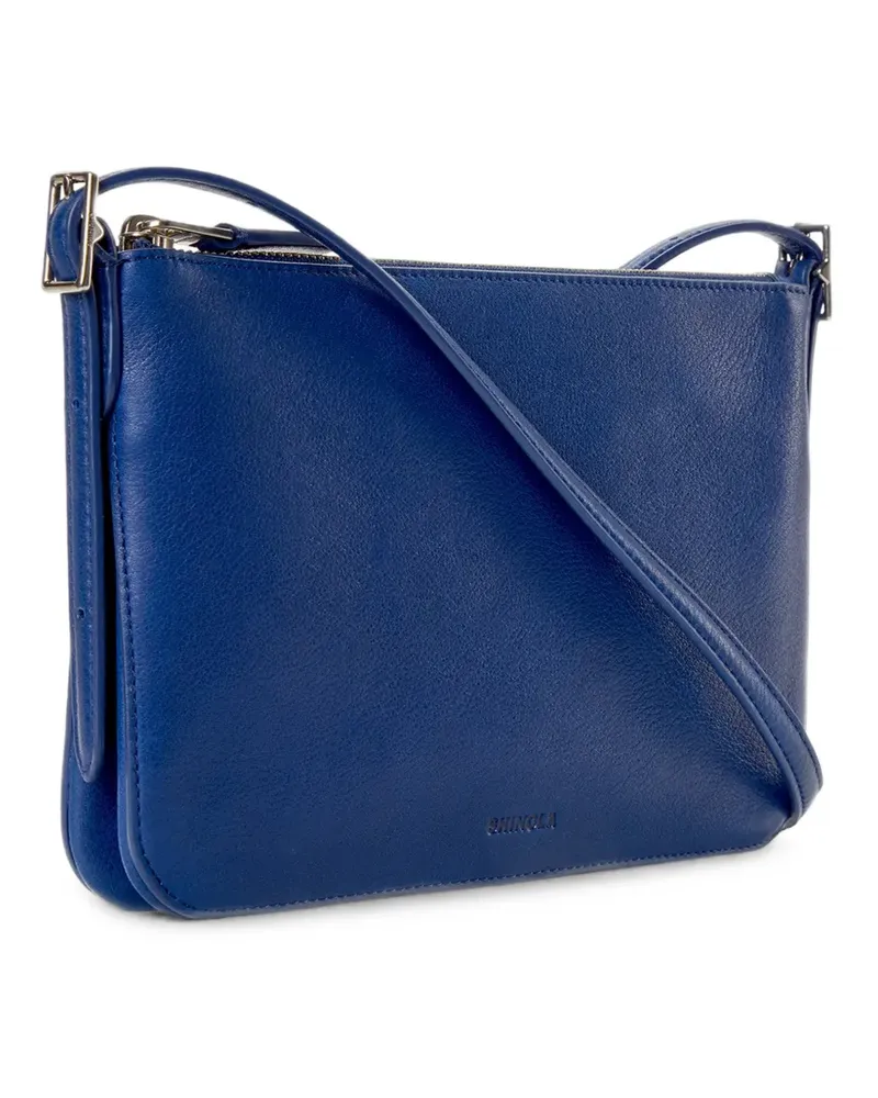 SHINOLA small Bixby accordion-style leather crossbody bag - Blau Blau