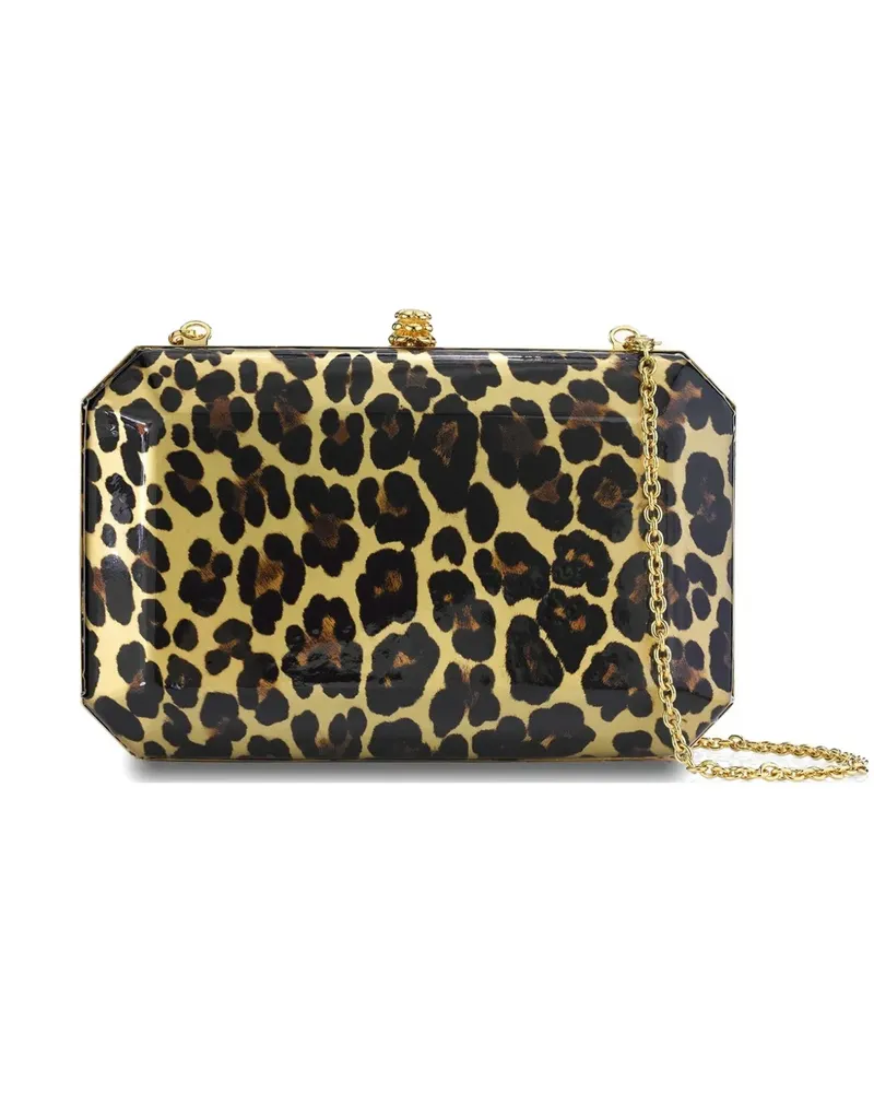 Tyler Ellis medium Perry patent leather clutch bag - Gold Gold