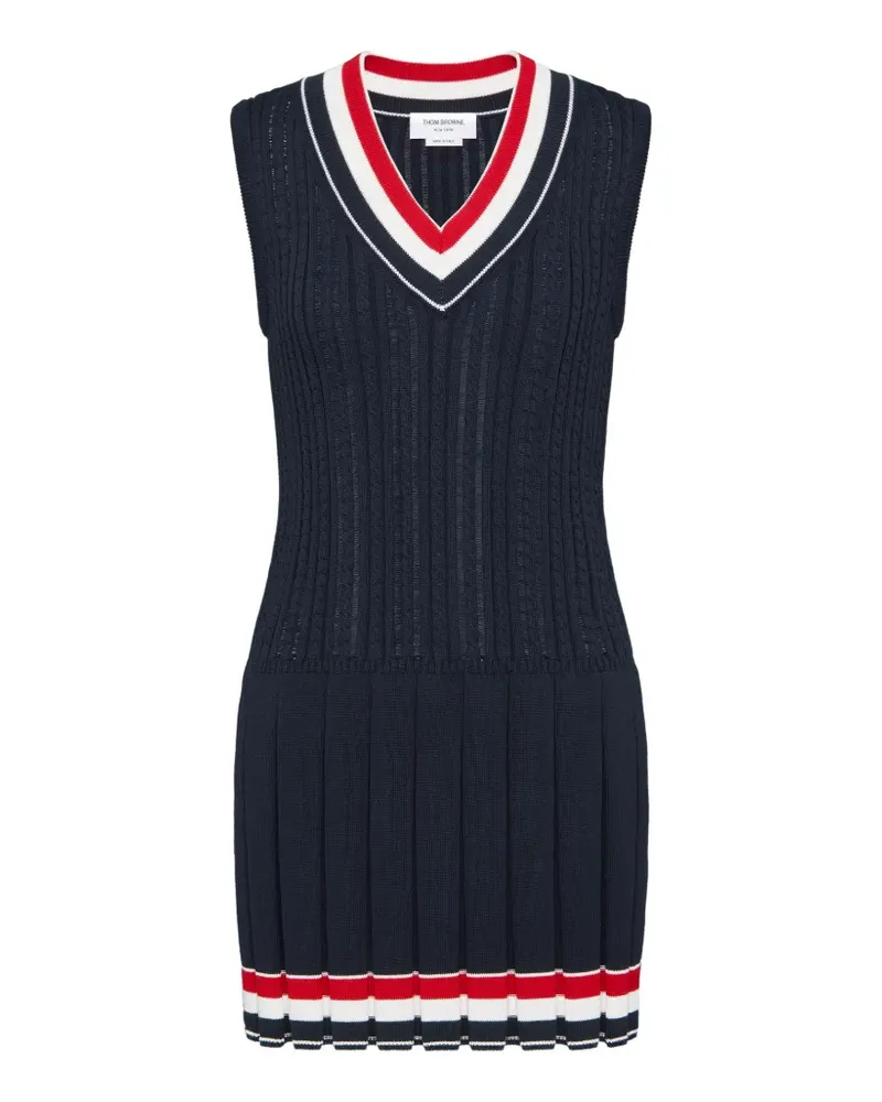 Thom Browne striped cable mini dress - Blau Blau