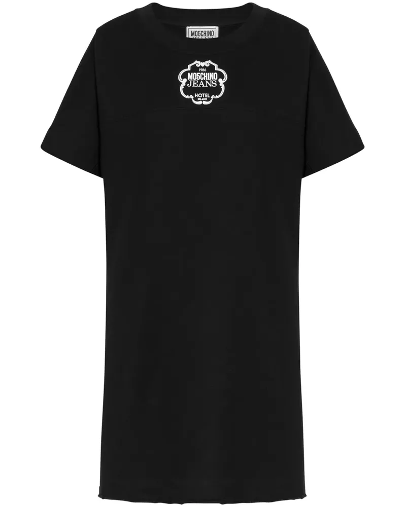 Moschino Minikleid mit Logo-Print - Schwarz Schwarz