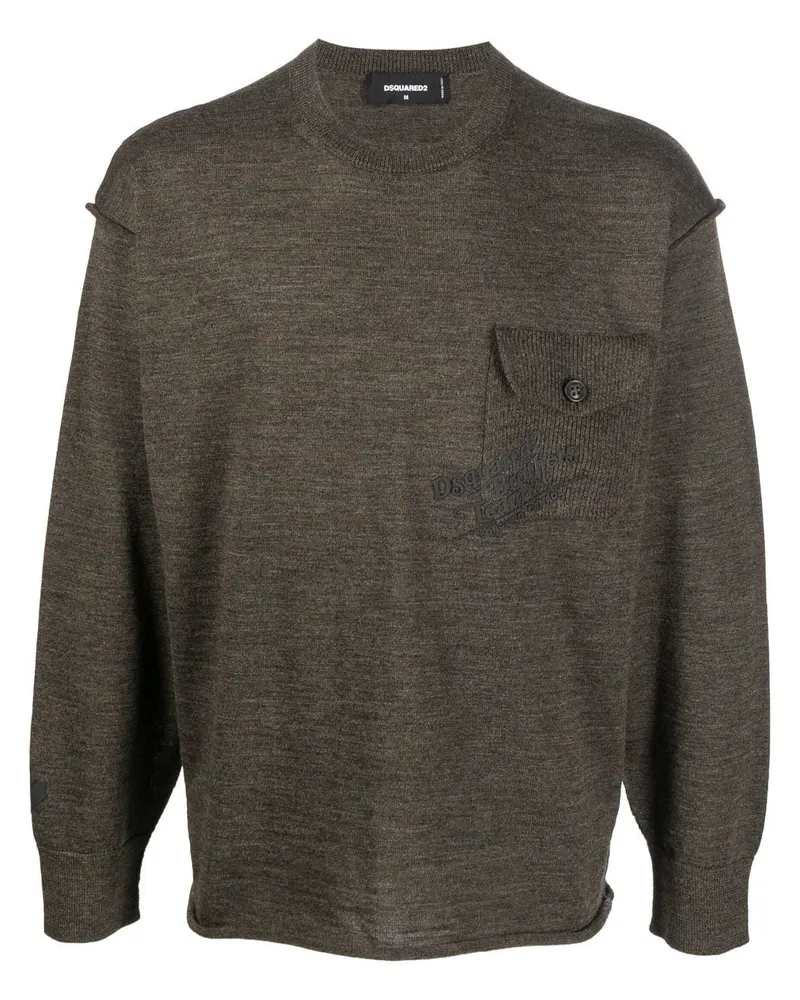 Dsquared2 Pullover mit Klappentaschen - Grün Grün