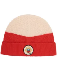 Bally Beanie mit Logo-Patch Rot