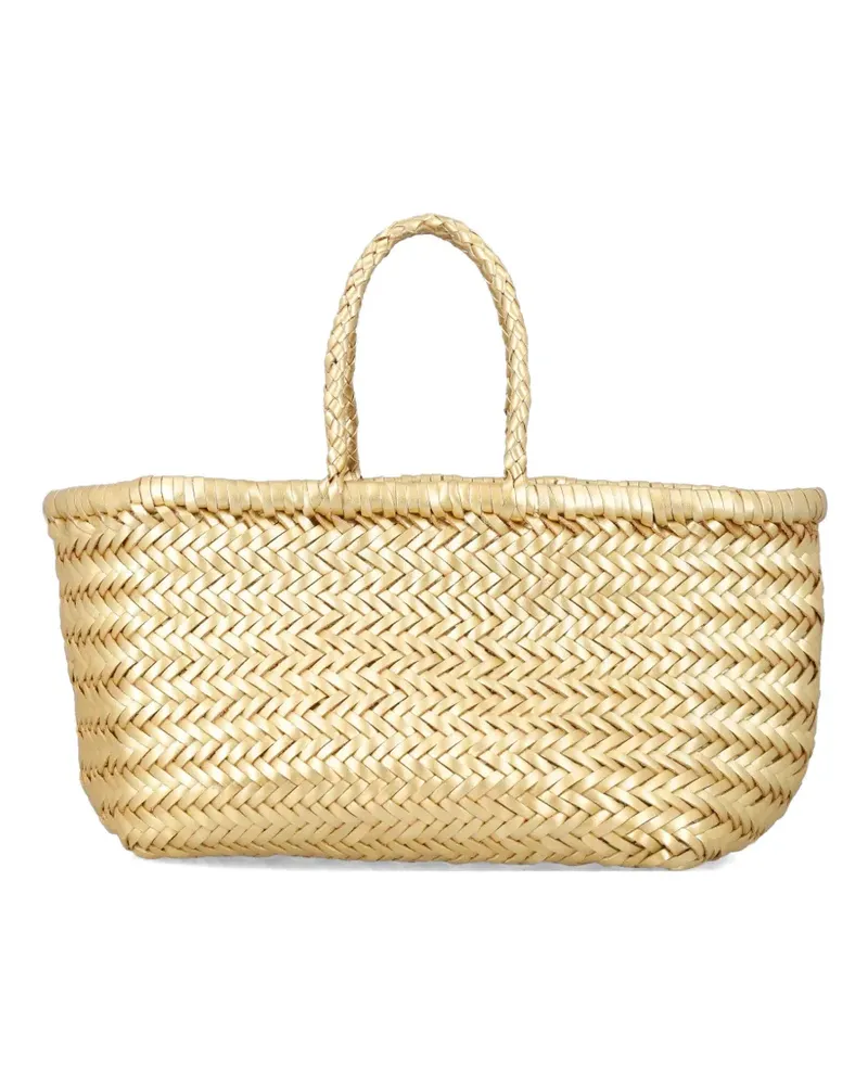 Dragon Diffusion small Triple Jump leather tote bag - Gold Gold