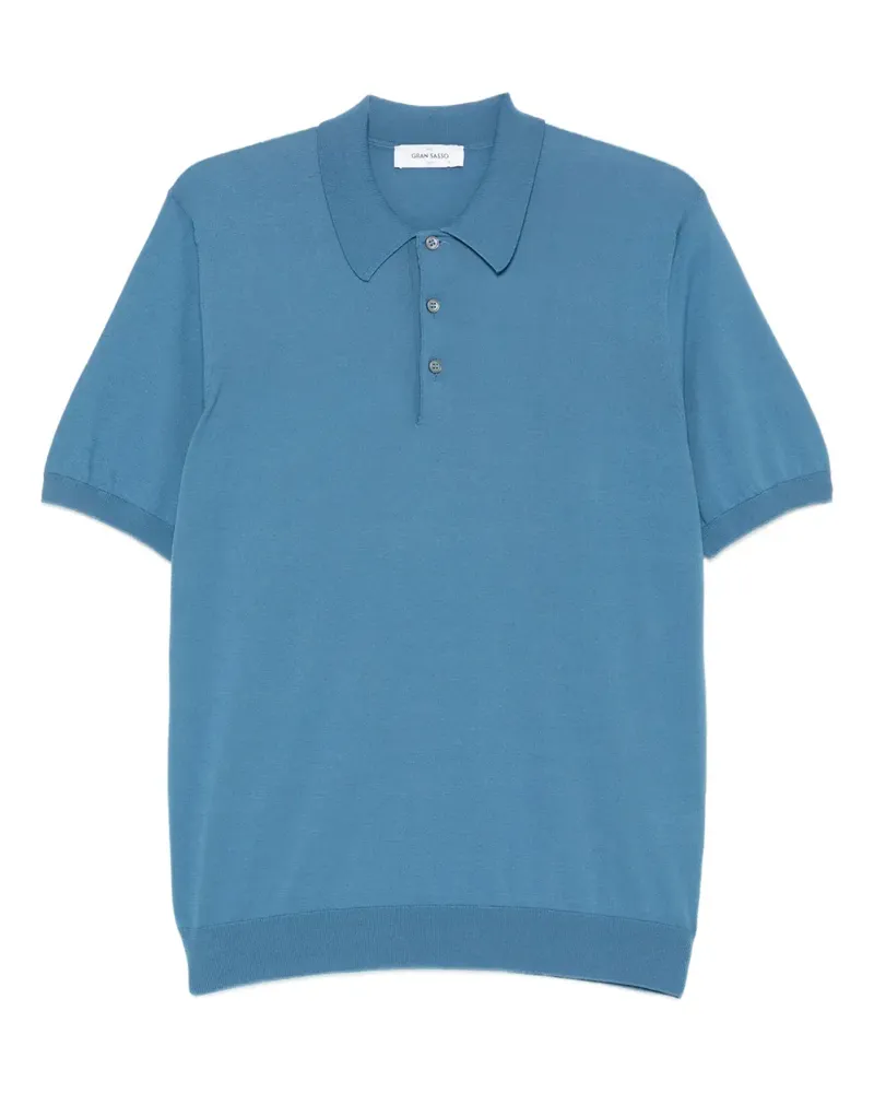 Gran Sasso Poloshirt mit kurzen Ärmeln - Blau Blau