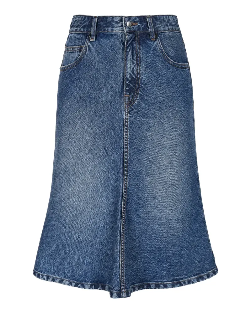 JNBY Jeansrock mit Fischgrätenmuster - Blau Blau