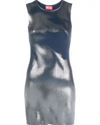 Diesel Kleid im Metallic-Look Blau