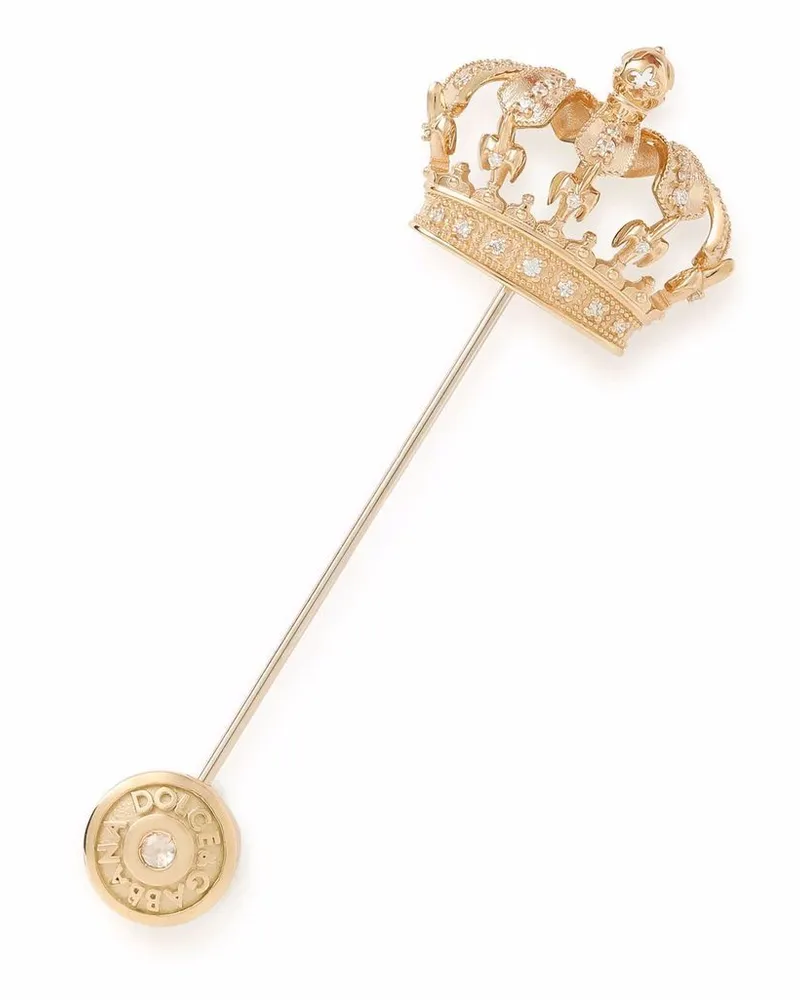 Dolce & Gabbana 18kt Royal Gelbgoldbrosche mit Diamanten Gold