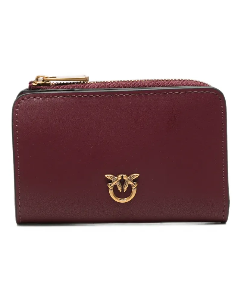 Pinko mini Love Birds leather wallet - Rot Rot