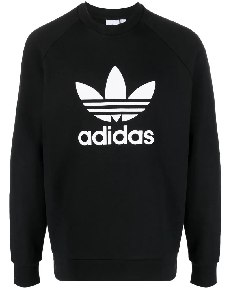 adidas Sweatshirt mit Logo-Print Schwarz