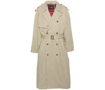 Maxi-Trenchcoat mit Gürtel - Nude