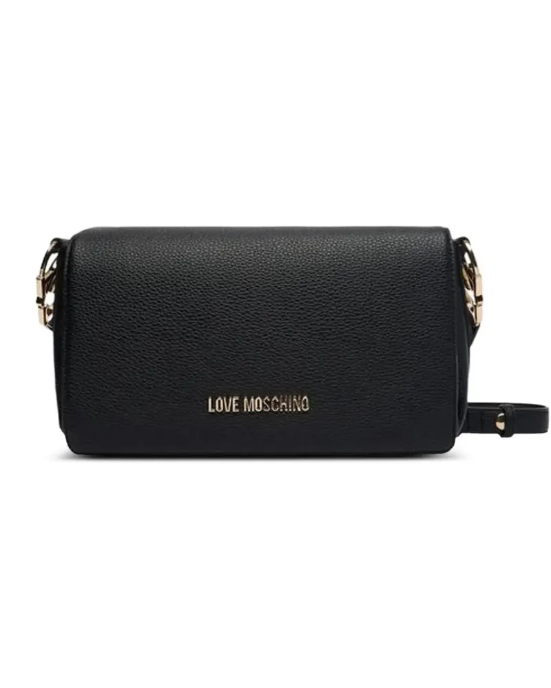 Moschino logo-lettering shoulder bag - Schwarz Schwarz