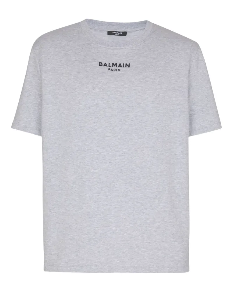 Balmain Besticktes Paris T-Shirt - Grau Grau