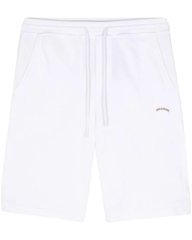 Paul & Shark Shorts mit Logo-Stickerei - Weiß Weiß