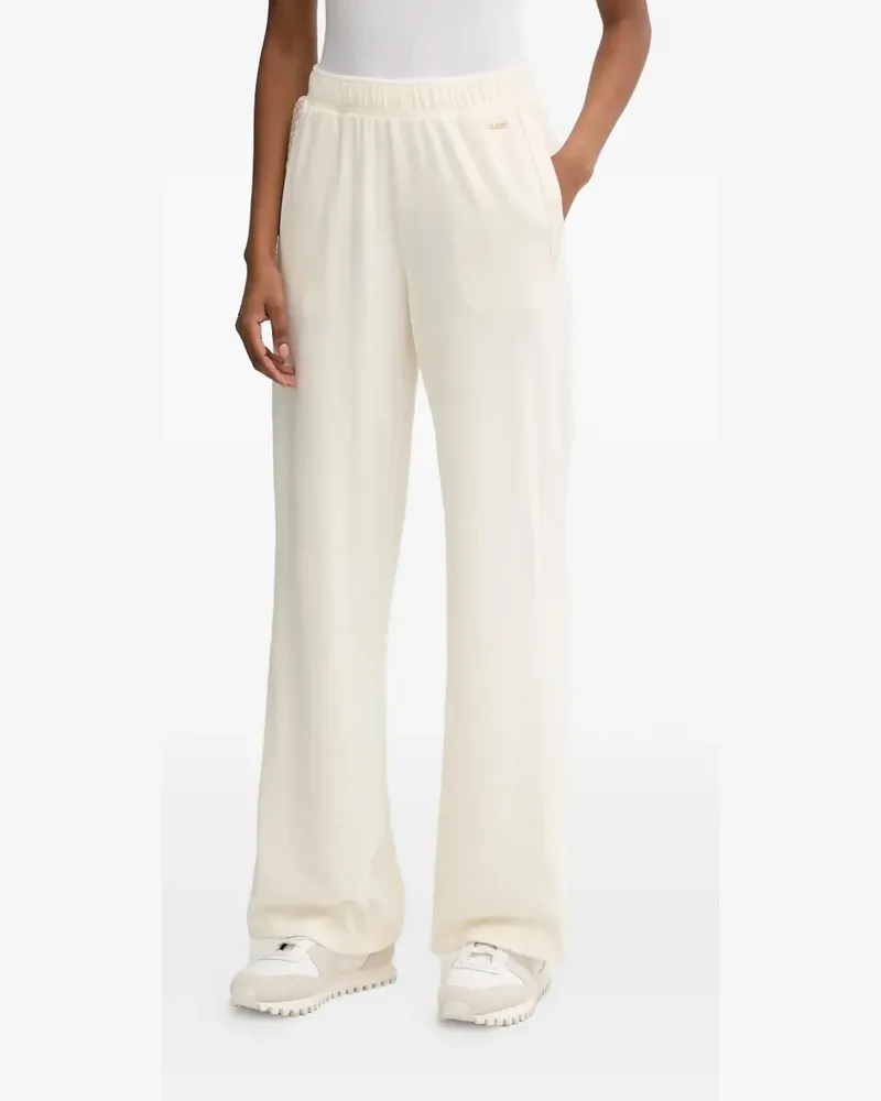 HUGO BOSS Jogginghose aus Samt mit Logo-Schild - Weiß Weiß