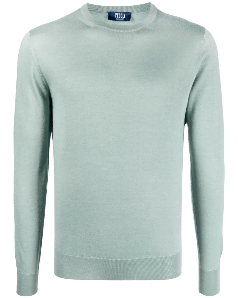 Fedeli Pullover mit Rundhalsausschnitt - Grün Grün