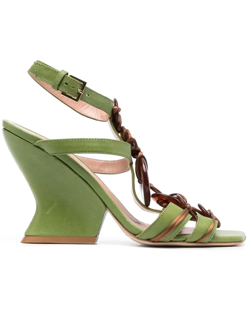 Alberta Ferretti Sandalen mit Design-Absatz 90mm - Grün Grün