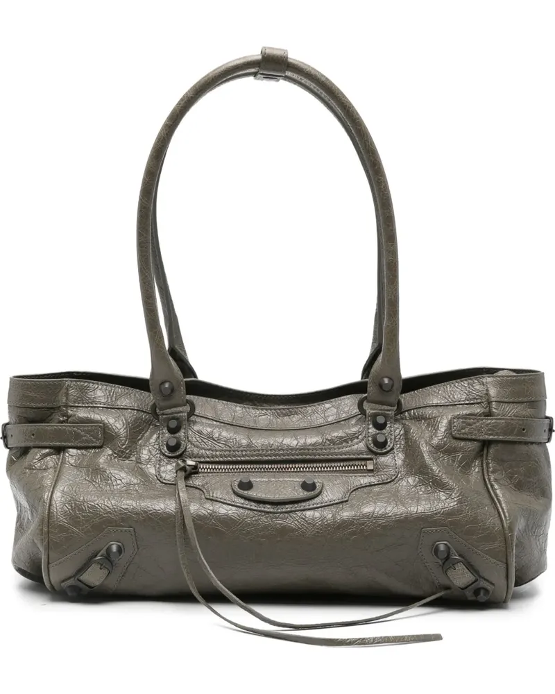 Balenciaga Schultertasche mit Henkel - Grün Grün