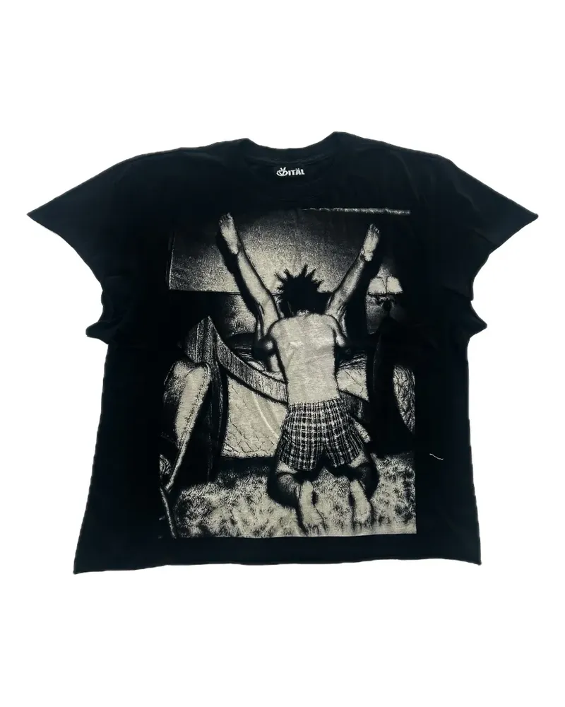 STADIUM GOODS T-Shirt mit grafischem Print - Schwarz Schwarz