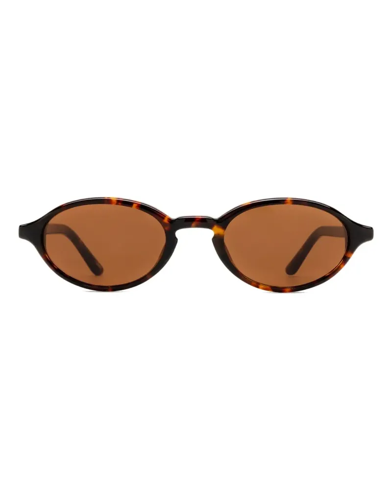 CHIMI Lex tortoise-effect oval-frame sunglasses - Braun Braun